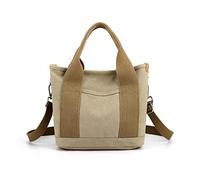 FHGSPQWM Large Capacity Canvas Handbag for Women Zipper Shoulder Bag Student Small Book Lady Korean Tote Shopping Women Canvas Shoulder Large Capacity Casual Tote Top Handle Handbags