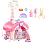 FHGSPQWM Lovely Electric Plush Dog & Animal Inside Easy Carry Pull Along House Imaginative Playhouse Suitable for Kids Entertainment Imaginative Playhouse