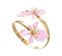 FHGSPQWM Modern Adjustable Flower Open Openable Flower Bangle Wrist Jewelry Alloy Texture Suitable for Women and Teens Fashion Exaggerated Design Unique Statement