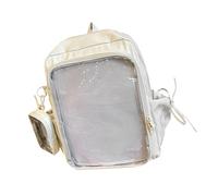 FHGSPQWM Modern Unisex Book Bag with Storage Space Japanese Cartoon Design Breathable Shoulder Strap for Commuters Anime Themed PU Leather Backpack