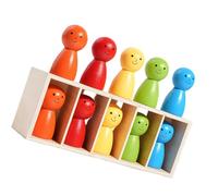 FHGSPQWM Multiplayer Wooden Drink Bottle Color Recognition Sorting Game Toy for Children Early Learning and Group Enjoyment Kids Color Recognition Matching Game Toy