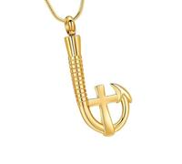 FHGSPQWM Pet Keepsakes Necklace Cremation Jewelry Urn Pendant with Secure Closures Design for Remembrances with FishHook Shape Remembrances Gift