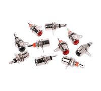 FHGSPQWM Plated RCAPhono Chassis Panel Mount Female Socket Adapter Phono Plug JackAudios SAmplifier Soldering Connector Banana Cable Connector Plug Screw Solder Bucket Adapter Socket Cord Cable