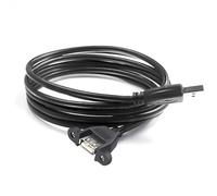 FHGSPQWM Portable USB Male to Female Data Cord Screw Panel Mount Extension Cable Sync Charging Wire Line for Various Devices Connection Line