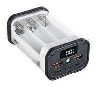 FHGSPQWM PowerBank for 6 18650 Cells Transparents Cover Simple Assembly Enhancing for Hobbyists Outdoor Bank