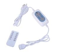 FHGSPQWM Remote Control with 4 Speed 2-12h Timing Switching Power Cord Timing Cable for USB Ceiling Fan, Operated Light Cable with Remote Control