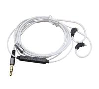 FHGSPQWM Replacement Earphone Cable 0.78mm 3.5MM with Angled Connector Microphone Accessories Upgraded Microphone Cable with Music Control Function