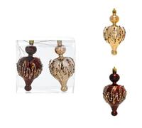 FHGSPQWM Shimmering Sparklingwine Coffee Holiday Deck Polystyrene Hanging Divisions with Tool Complimentary Mounting Structure for Immediate Cyclical Cheer Pearl Embellished Christmas Garnishes