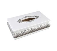 FHGSPQWM Sturdy Metal and Wood Tissue Holder with Square Designs Long Time Use Kitchen Living Room Decoration Decorative Tissue Holder