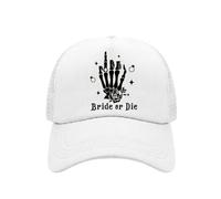FHGSPQWM Till Death Do Us Party Baseball Cap Adjustable Wedding Hat for Bridal Casual Outfits Two Tone Colors 56-60cm Till Death Do Us Hat