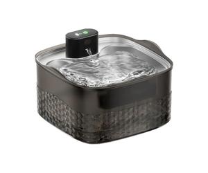 FHGSPQWM Transparents Black Large Capacity USB Powered Pet Water Fountain with Smart Flows Systems for Cats Quiet Pumps Operations Easy to Clean Design Fountain for Multiple Pets