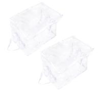 FHGSPQWM Type PVC Storage Bin for Nursery Classroom 50L Capacity Easy Access Full Length Zippers Design Baby Storage Solution