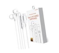 FHGSPQWM Universals Type C Corded Headphones 3 Button Control Compatible Across Various Devices for Versatiled Connection Type C Headphones