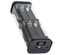 FHGSPQWM User Friendly Battery Pack Solderless Not Welding Required for 12x18650 Cells Easy Setups Case Included Overloads Protections Battery