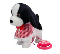 FHGSPQWM Walking Singing Barking Electric Dog Toy with Remote Control Interactive Fun Entertainment Pet for Toddler Crawling Robot Dog with Leash