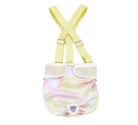 FHGSPQWM Washable Female Dog Diaper with Suspender Reusables Super Absorbent Leakproof Fixed Diapers for Dog in Heat Cycle Washable Female Dog Diaper