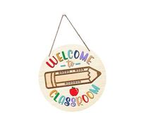 FHGSPQWM Welcome Sign For Classroom Welcomes To Our Classrooms Door Sign Decorations Back To School Doors Hanger Teacher Supplies Classroom Teacher Hanger Signs