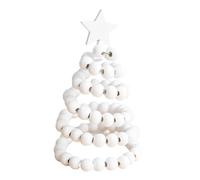 FHGSPQWM Wooden Beaded Miniature Christmas Tree Ornament Festival Tree Decoration for Mantels Dining Table Holiday Centerpieces Wood Christmas Tabletop Decoration