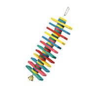 FHGSPQWM Wooden Bird Activity For Sun Conures Cockatiels Parakeets Macaws Chewing Sticls With Safe Dyes Vibrant Parrot Cage Hanging Toy With Wood Blocks