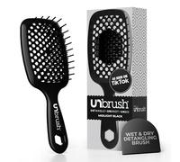 FHI HEAT Unbrush Wet & Dry Vented Detangling Hair Brush, Black