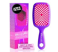 FHI HEAT UNbrush Wet & Dry Vented Detangling Hair Brush, Electric Berry Purple