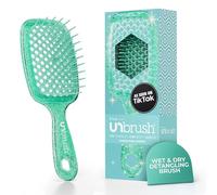 FHI HEAT UNbrush Wet & Dry Vented Detangling Hair Brush, Turquoise Green