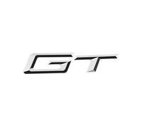 FHIASTGL 3D ABS Car Rear Trunk Badge Logo Sticker GT Emblem Fit For BMW F07 F34 E39 E46 E90 E36 E87 F10 F20 F30 X1 X3 X5 X6 Car Accessories logo(Chrome Silver)