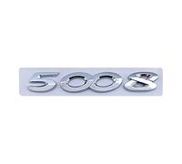 FHIASTGL 3D ABS Chrome Silver Black Car Rear Trunk Decal Emblem Badge Letters Number Sticker Fit For Peugeot 2008 3008 4008 5008 Accessories logo(5008 Silver)
