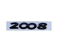 FHIASTGL 3D ABS Chrome Silver Black Car Rear Trunk Decal Emblem Badge Letters Number Sticker Fit For Peugeot 2008 3008 4008 5008 Accessories logo(2008 Black)
