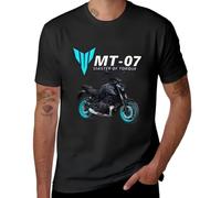 FHIAYRX MT-07 Motorcycle T-Shirt Street wear Cute Clothes Fitted for Men Black