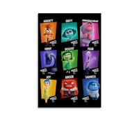 FHILTNMWC Anime Movie Inside Out 2 Canvas Poster Framed Canvas Poster Built In Wooden Frame Home Bedroom Garage Art Deco 08x12inch(20x30cm) Unframe-style