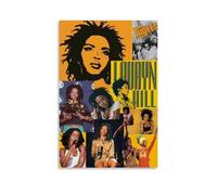FHILTNMWC Lauryn Poster Hill Rapper Singer Actress Vintage Music Poster Framed Canvas Poster Built In Wooden Frame Home Bedroom Garage Art Deco 12x18inch(30x45cm) Unframe-style