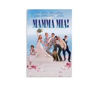 FHILTNMWC Mamma Poster Mia Jukebox Musical Romantic Comedy Movie Poster Framed Canvas Poster Built In Wooden Frame Home Bedroom Garage Art Deco 16x24inch(40x60cm) Unframe-style