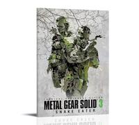 FHILTNMWC Metal Poster Gear Solid Action-adventure Stealth Retro Video Game Poster Framed Canvas Poster Built In Wooden Frame Home Bedroom Garage Art Deco 12x18inch(30x45cm) Frame-style