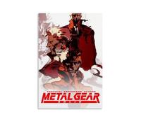 FHILTNMWC Metal Poster Gear Solid Action-adventure Stealth Retro Video Game Poster Framed Canvas Poster Built In Wooden Frame Home Bedroom Garage Art Deco 16x24inch(40x60cm) Unframe-style
