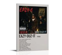 FHILTNMWC Rapper Singer Eazy-E Album Cover Vintage Music Poster Print Painting for Bedroom Canvas Wall Art Aesthetic Decorative12x18inch(30x45cm) Frame-style