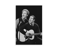 FHILTNMWC Simon & Garfunkel Poster Framed Canvas Poster Built In Wooden Frame Home Bedroom Garage Art Deco 12x18inch(30x45cm) Unframe-style