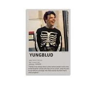 FHILTNMWC Yung Poster Blud Singer Album Cover Vintage Music Poster Print Painting for Bedroom Canvas Wall Art Aesthetic Decorative12x18inch(30x45cm) Unframe-style