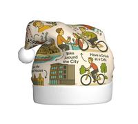 FHIZOAL Amsterdam See Travel Gui Adult Christmas Decorative Hat Festive Plush Hat Soft Lightweight New Year'S Party Holiday