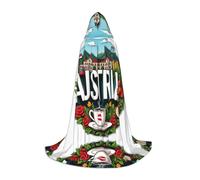 FHIZOAL Austria Landmarks Music Coffe Halloween Hooded Cape For Teenagers Witch Vampires Grim Reaper Costume Themed Parties Comic Con