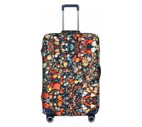 FHIZOAL Color Stones Hippie Elastic Anti Scratch Suitcase Cover Travel Luggage Protector Dust-Proof for 18-32 Inch Baggage