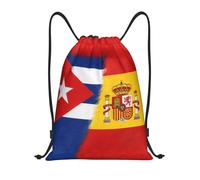 FHIZOAL Cuba And Spain Drawstring Bags Waterproof Sports String Backpacks Lightweight Yoga Training Swimming Travel