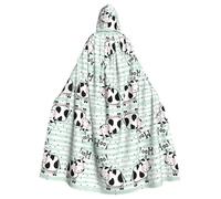 FHIZOAL Cute Cow Polka Dot Hooded Cloak Hooded Robe Halloween Christmas Witch Vampires Grim Reaper Costume Cosplay Party