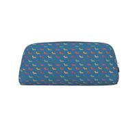 FHIZOAL Cute Dachshound Dogs Pencil Bag Stand Up Stationery Storage Case Student Office College Cosmetic