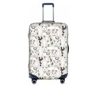 FHIZOAL Cute Giraffe with Colors Sunglasses Funny Elastic Anti Scratch Suitcase Cover Travel Luggage Protector Dust-Proof for 18-32 Inch Baggage