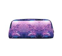 FHIZOAL Dolphins Art Pencil Bag Stand Up Stationery Storage Case Student Office College Cosmetic