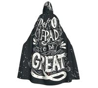 FHIZOAL Don'T Be Afraid To Be Great Adult Hooded Cloak Vampire Witch Cape Halloween Christmas Cosplay Costumes Themed Parties