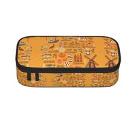FHIZOAL Dutch Culture Symbols Map Des Pencil Case Stationery Storage Pouch Big Capacity Teacher College Work