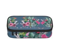 FHIZOAL Exotic Cactus Arrow Pattern Pencil Case Stationery Storage Pouch Big Capacity Teacher College Work