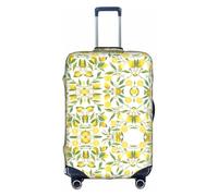 FHIZOAL Fresh Tropical Lemons Elastic Anti Scratch Suitcase Cover Travel Luggage Protector Dust-Proof for 18-32 Inch Baggage